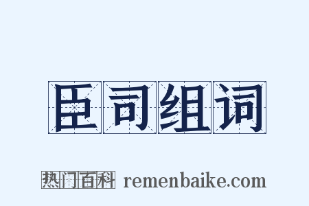 臣司组词是什么意思的图片